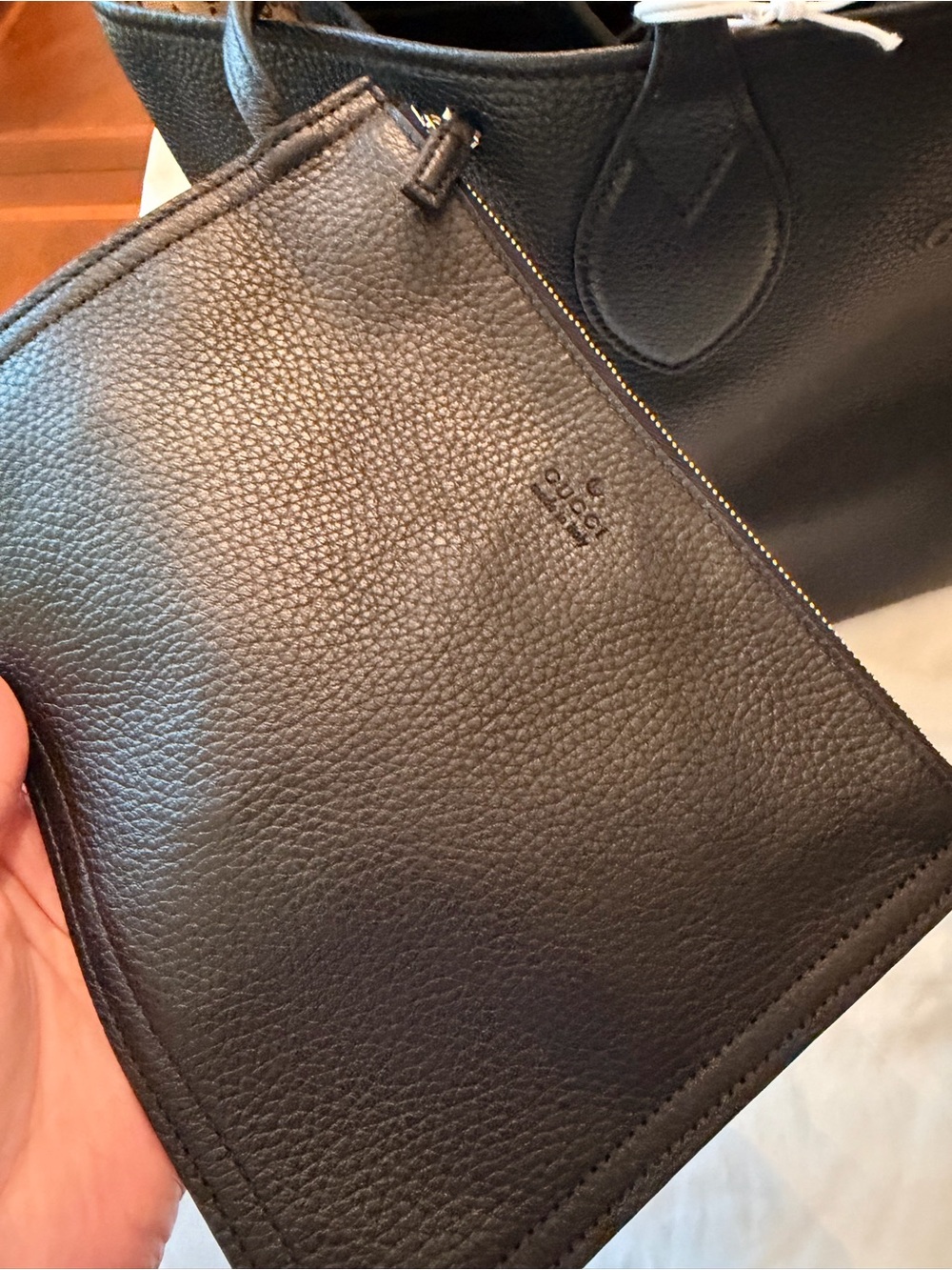 NWT Gucci Totissima Large Reversible Tote Bag (Black) - Picture 4 of 6